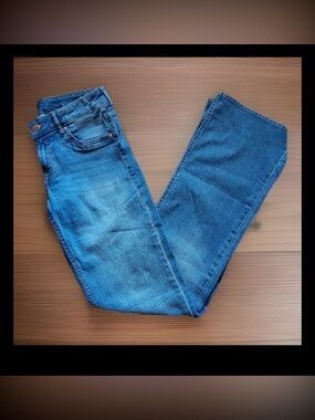 Denim And Denim Medium Wash Boot Cut Jeans Sz 6 boho festival stretch Y2K 90s